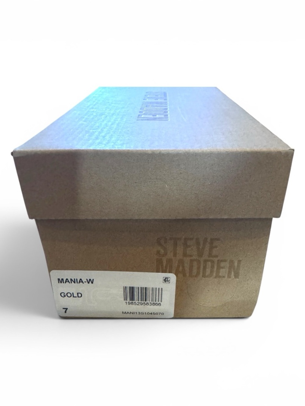 Steve Madden Metallic Gold Woven Block Heel Mules - Picture 4 of 4